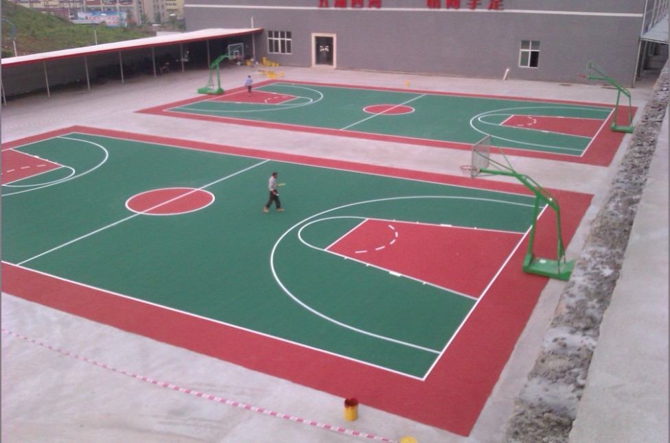 惠州博罗长宁消防局硅PU篮球场